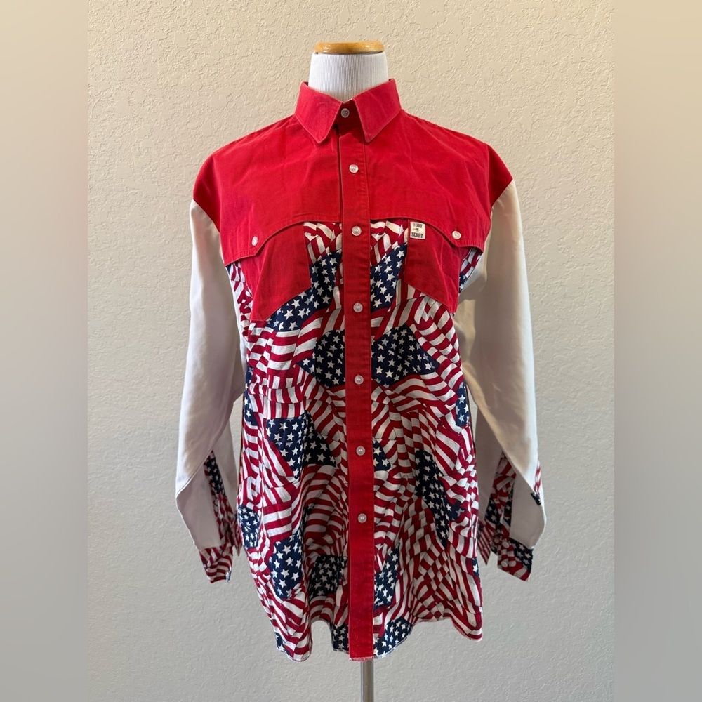 Boot n Scoot American Flag Western Shirt - Picture 2 of 10